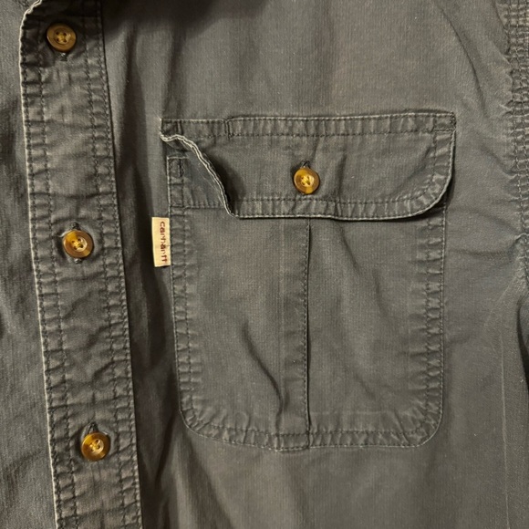 Carhartt Foreman Relaxed Fit Short Sleeve Solid Work Shirt Men Size L - Picture 5 of 10